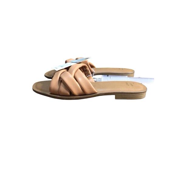 A New Day Women's Rory Criss Cross Padded Slide Sandals Light Brown Size 6.5 - Picture 4 of 8